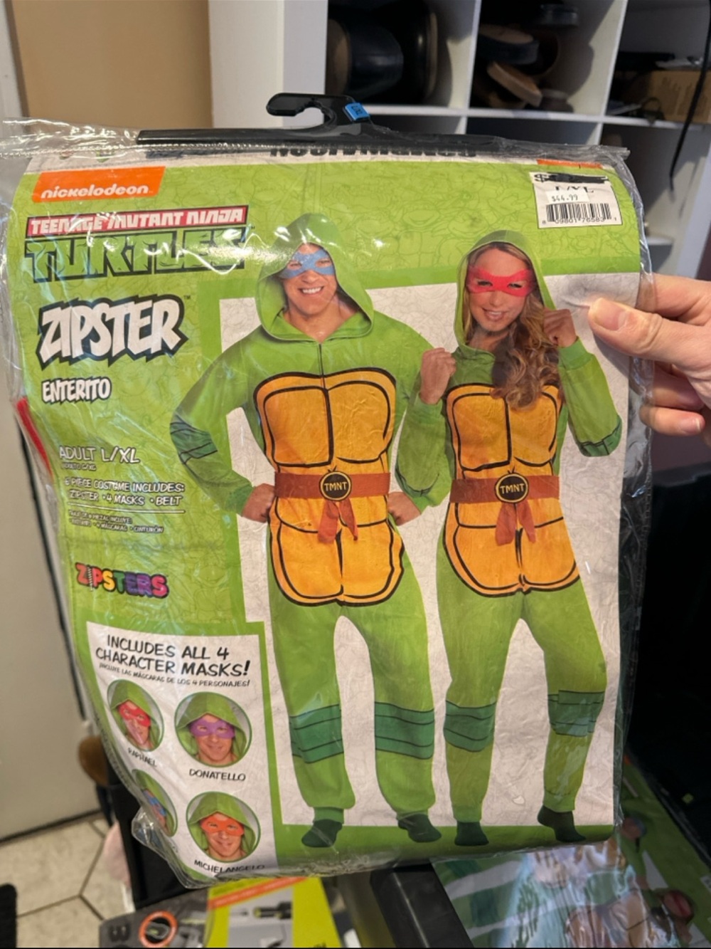 Nickelodeon Teenage Mutant Ninja Turtles Green and Yellow Zipster Costume